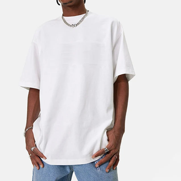 K220173 Customized Shirts for Men 100% Cotton Casual Letter 3d Embossed Technique 3d Logo T-Shirts Men Oversize T-Shirt Men