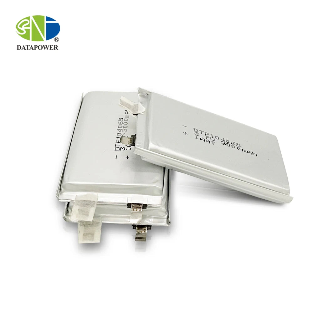 OEM ODM Rechargeable KC CE BIS Certified Pouch Lithium Ion Batteries 104065 3000mAh 3.7V Lipo Battery  Lithium Battery