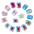Wholesale Rectangle Shape Point Back Crystal Glass Rhinestone for Jewelry Making