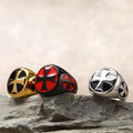 Factory Direct Retro Style Men's Stainless Steel Cross Cast Punk Ring Vintage Punk Men Women Fashion Jewelry