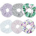 Big 16cm Water Absorbing Fuzzy Plush Dot Flower Print Fluffy Huge Xxl Towel Oversized Hair Band Ties Microfiber Jumbo Scrunchies