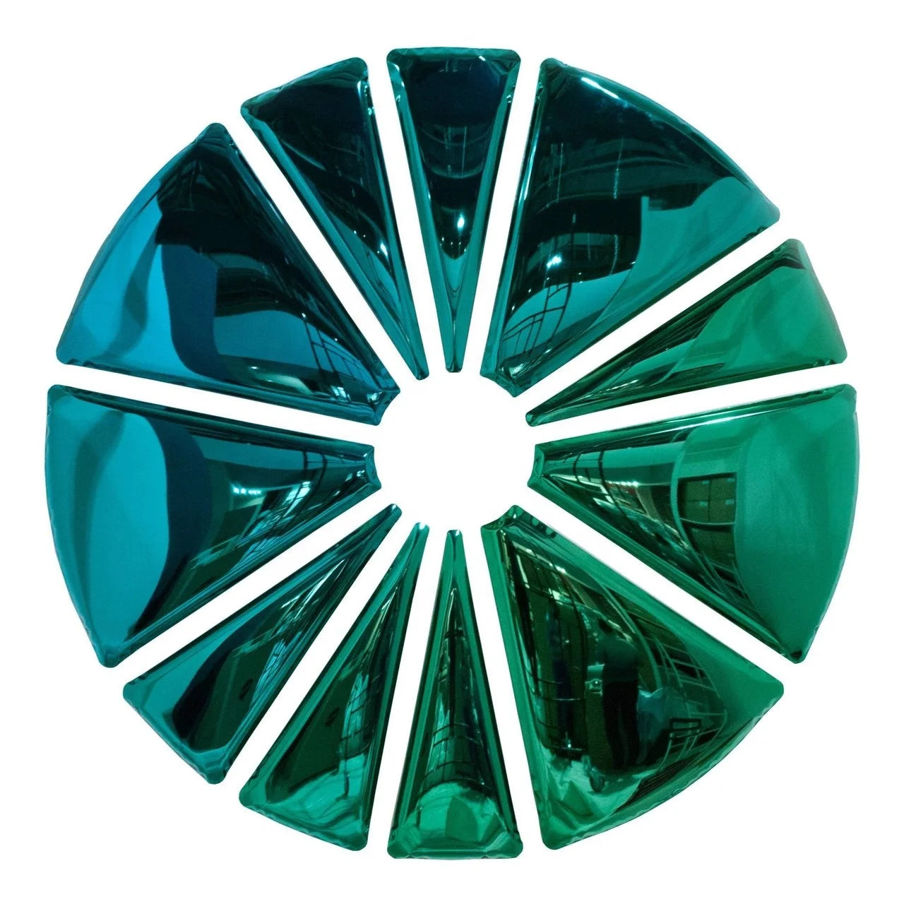 Luxury Home Decor Colorful Electroplated Round Stainless Steel Metal 3D Wall Art Abstract Wall Hangings