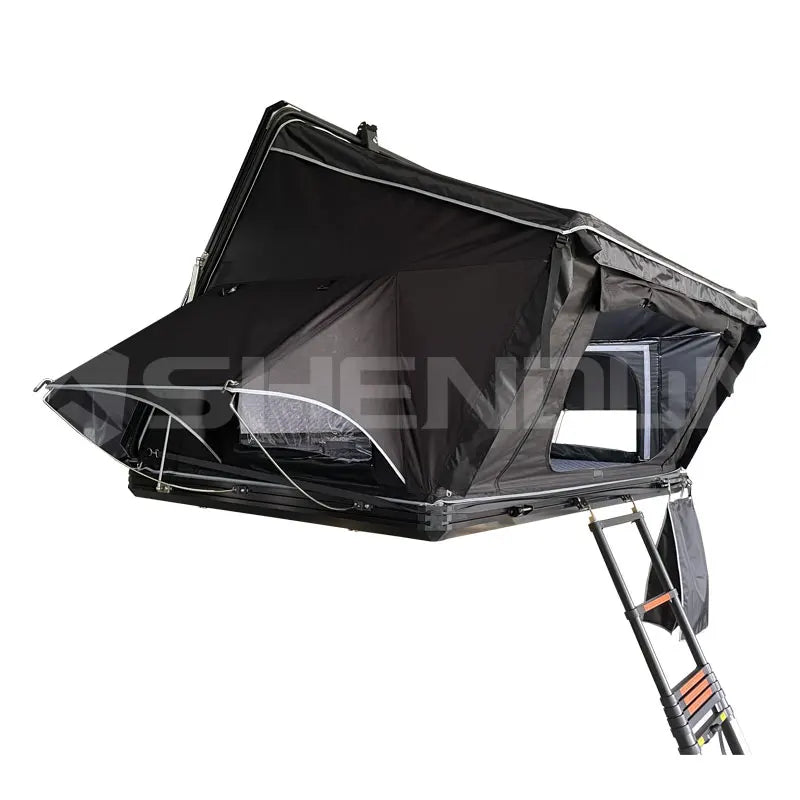 Aluminium Triangle XL Camping Suv Car Rooftop Tente De Toit Clamshell Roof Top Tent with Annex 4 Person Hard Shell for Sale