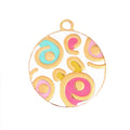 Enamel Charm Waterproof Titanium Steel Circle Candy Accessories DIY Jewelry Make Necklace Bracelet Earrings Pendant