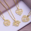 Trendy Gold Plated Mother's Day Gift Mother's Letter Name Pendant Necklace Versatile Stainless Steel Chain Necklace Jewelry