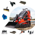 SDXG FACTORY EPA Kubota  Engine Mini Small Skid Steer Loader Rubber Tracked Crawler  for Wood Forest