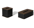 Custom Printed Logo Supermarket Brushed Brass Stainless Steel Napkin Holder Creative Leather Tissue Boxes