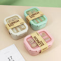 Microwaveable Snap-Lock SealedWheat Straw Two-CompartmentLunch Box