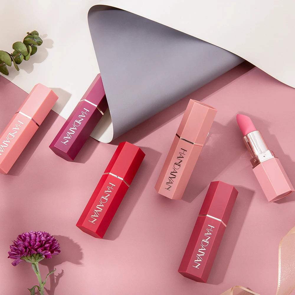HANDAIYAN Matte Lipstick Moisturizing Wholesale Custom Private Label Vegan Makeup Cosmetic