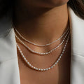 Factory Wholesale Custom Cheap Freshwater Pearl Necklace Jewelry With Silver Clasp for Women