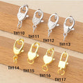 Hot Sale 925 Sterling Silver Spring Clasp With Jump Ring Gold Plated Lobster Claw Clasp for Bracelet Necklace Jewelry Tail Clasp