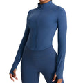 Women's Summer XXL Plus Size Running Jacket Comfortable Windproof Four-Way Stretch Front Zipper Thumb Hole Solid Activewear