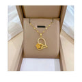 18K Gold Plated Collar De Acero Inoxidable Stainless Steel Heart Necklace Women Micro Zircon Rose Flower Necklace