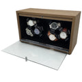 Black Walnut Automatic Watch Winder 6 Rotating Display Organizer for Watches Wooden Watch Boxes & Cases