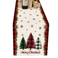 Factory Direct Selling Customized Patterns 2024 Christmas Decoration Polyester Table Runner for Party Home Restaurant