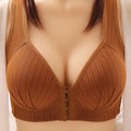 Front Buckle Female Underwear Large Size Wireless Push up Middle-aged Bra for Women