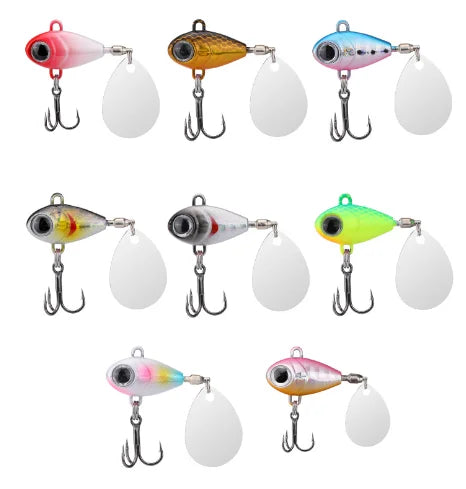8g 10.5g 13g HWV02 Artificial Spintail VIB Lures Winter Sea Fishing Saltwater Bait Targeting Salmon and Pike Metal Material