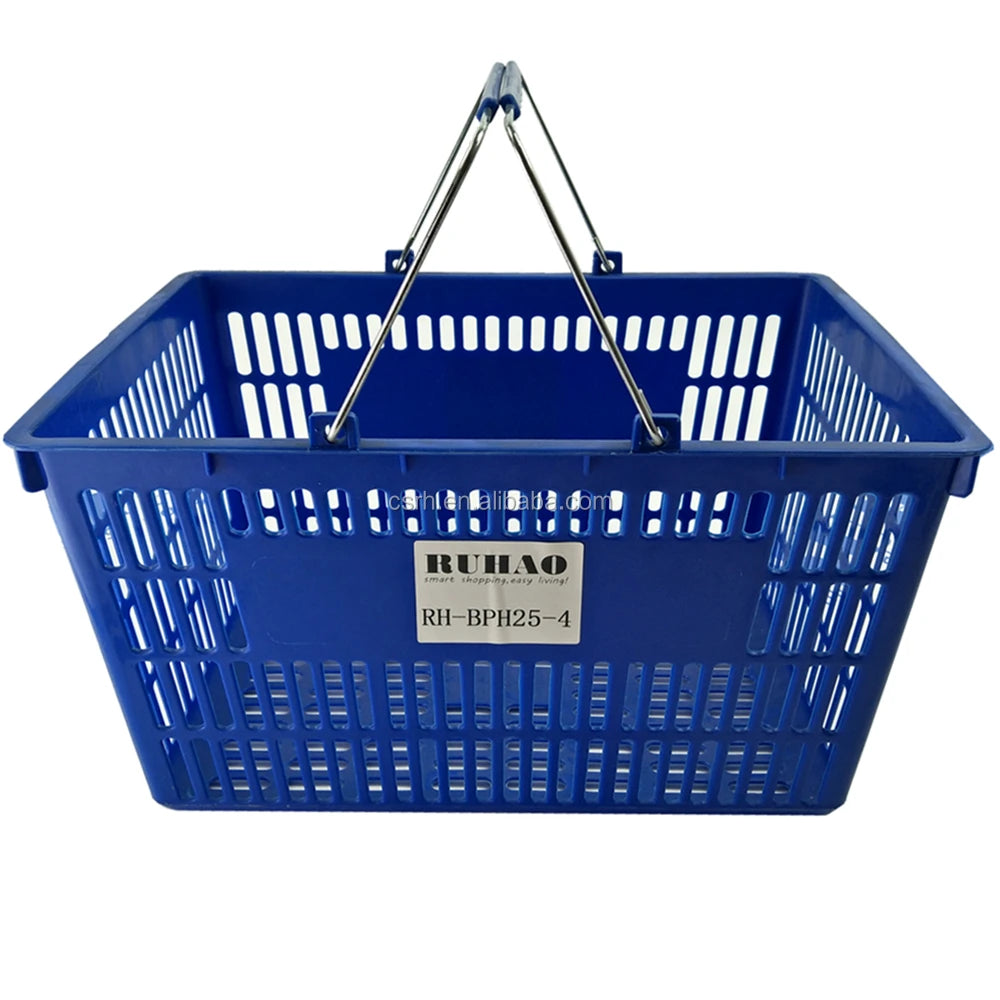 445*328*250mm 25L Middle Plastic Shopping Basket