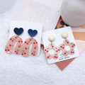 2025 New Fashion Geometric Pastoral Resin Studs Earrings Cute Flower Acrylic Earrings for Women