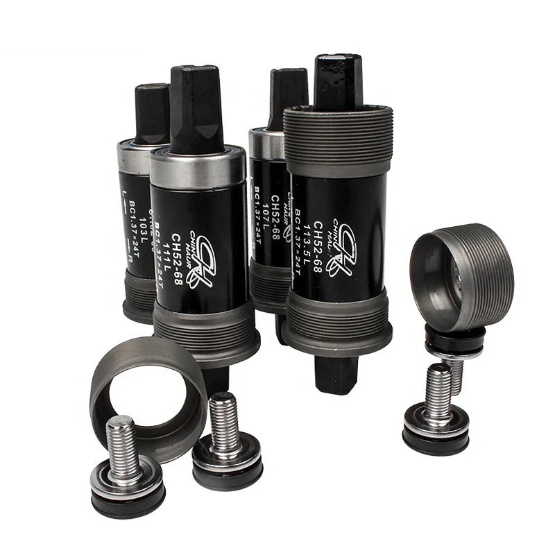 Square Hole Bicycle Bottom Bracket (Romolybdenum Steel Shaft) Cartridge Sealed Bearings CHINHAUR CH52-68 for Square Tapered