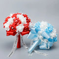 Ychon Bridal Bouquet Blooming Real Touch Rose Wedding Tossing Bouquet for Wedding Ceremony Anniversary