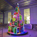 Custom Mall Hotel Decorations Giant Christmas Tree With Led Lights
