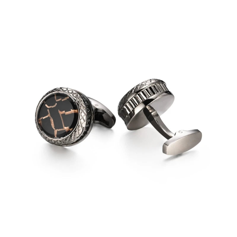 Daili Elegant Men's Business Fashion Accessories Zinc Alloy Stone Cufflinks for Anniversary & Wedding Best Gift Idea
