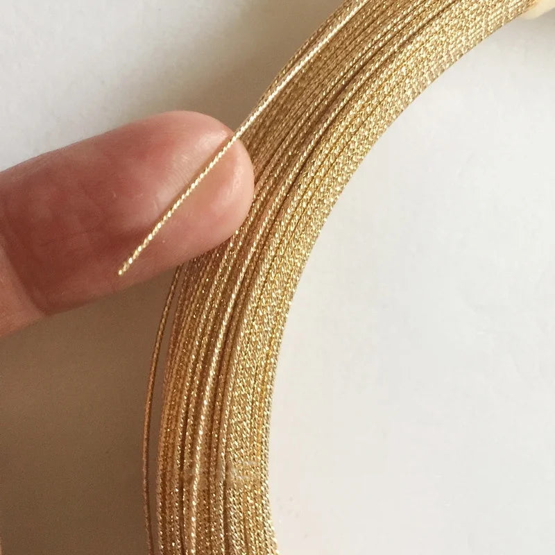 GP US 14K Gold Filled Hard Sparkle Wire 14ga-24ga Permanent Jewelry Chains Diamond Cut Wires Making Diy Factory Price Wholesale