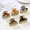 MIO Best Korean Leopard Fancy Acrylic Hair Claw 4cm Length Small Hair Claw Clip Acrylic Shark Clip for Girls Hair Accessories