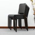 Modern Metal Rattan Dining Room Furniture Chairs Stackable and for Home Hotel Kitchen Outdoor School Use