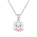 Factory Wholesale 925 Sterling Silver Jewelry Designer Pink Cute Animal Beads Enamel Owl Charms