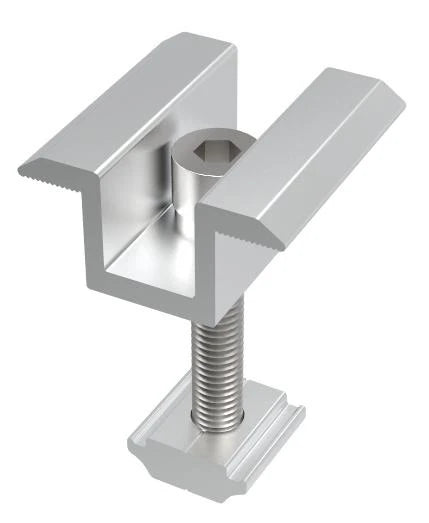 SOEASY Aluminum Pv Solar Panel Mounting Rail Fixing End Mid Clamps With Bolts Nuts