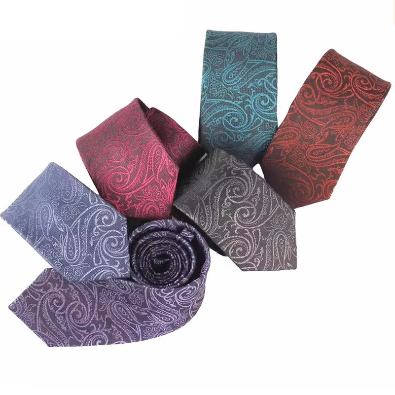 100% Silk Handmade Necktie Custom Paisley Pattern Woven Fashion Ties for Men for Party