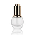 30ml Clear Round Thick Bottom Glass Dropper Bottle for Skin Care Serum with Screen Printed Packaging Glass Skincare Containers