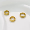 Minimalist Jewelry Popular Design Chunky Rings 18K Gold Plated Stainless Steel Rings Jewelry Women
