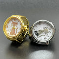 Small Dial Quartz Analog Finger Ring Watch for Women Cat Elastic Finger Decorative Jewelry Digital Mini Vintage Clock Watch Gift