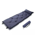 Waterproof Durable PVC Square Folding Backpacking Mattress Sleeping Pad External Inflator-Portable Compact 1-2 Person Inflatable