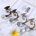 European Style Metal Round Crystal Curtain Hook Wall Tie Back Hooks Hanger Curtain Accessories
