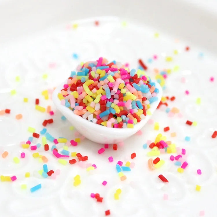 Mixed Polymer Clay Slices Sprinkles for Handmade Crafts Strip Candy Polymer Slices DIY Cell Phone Decoration Accessories