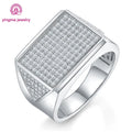Hot Sale Design Fully Moissnaite Diamond Ring Men's White Gold Plated 925 Silver Iced Out D VVS1 Moissanite Hip Hop Man Ring