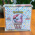 TCG Custom Clear Pokemon Cards Scarlet and Violet 151 Booster Box Display Case Japanese Booster Box Large Strong Magnet Case