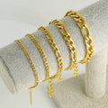 Meetyoo Wholesale Classic Stainless Steel Waterproof PVD 18K Gold Plated NK Chain Bracelet Never Fading Chain Bracelet Jewelry