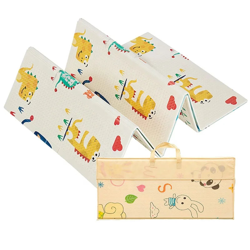XPE Foam 2cm Foldable Double-Sided Waterproof Non-Toxic Educational Toy Play Mat for Baby Crawling & Picnic Use Certified Safe
