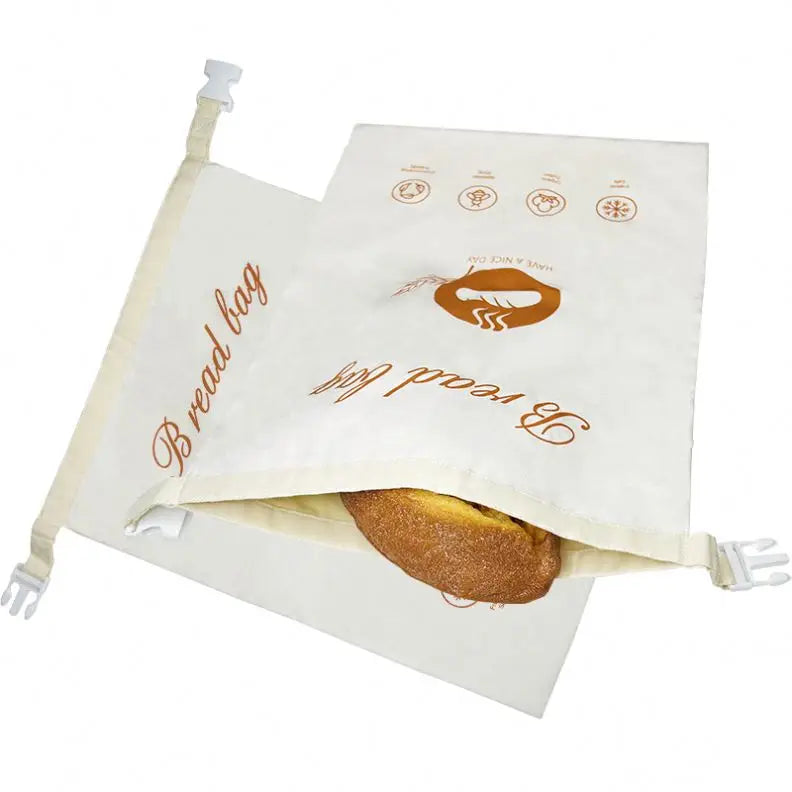 Factory Custom Eco-Friendly Reusable Linen Bread Bag Pure Cotton Beeswax Sourdough Wrap Folding Style Homemade Bread Plain