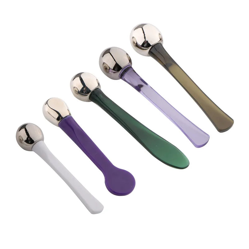 Facial Massage Eye Cream Massage Ball Stick Manual Facial Applicator Spoon Roller Eye Massager Plastic Beauty Stick