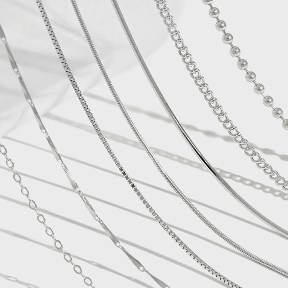 Merryshine Wholesale Gold 925 Sterling Silver Men Jewelry Necklace Choker Chains for Women