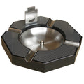 Unique Octagon Cigar Ashtray Wooden Cigar Ashtray With Cutter Ashtray