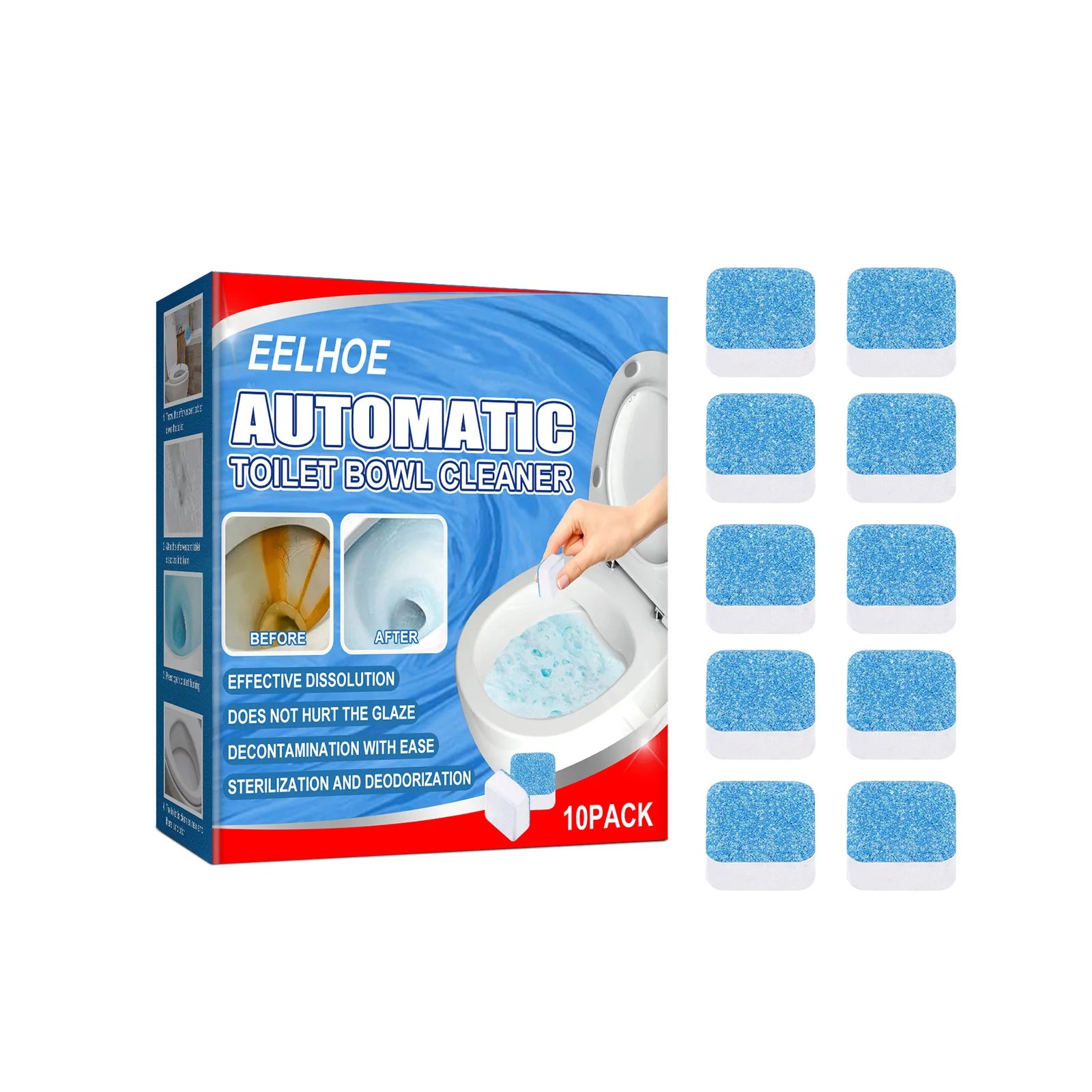 Private Label Oem Solid Detergent Toilet Automatic  Bowl Cleaning Sheet Deep Cleaning Toilet Bowl Cleaning Tablet