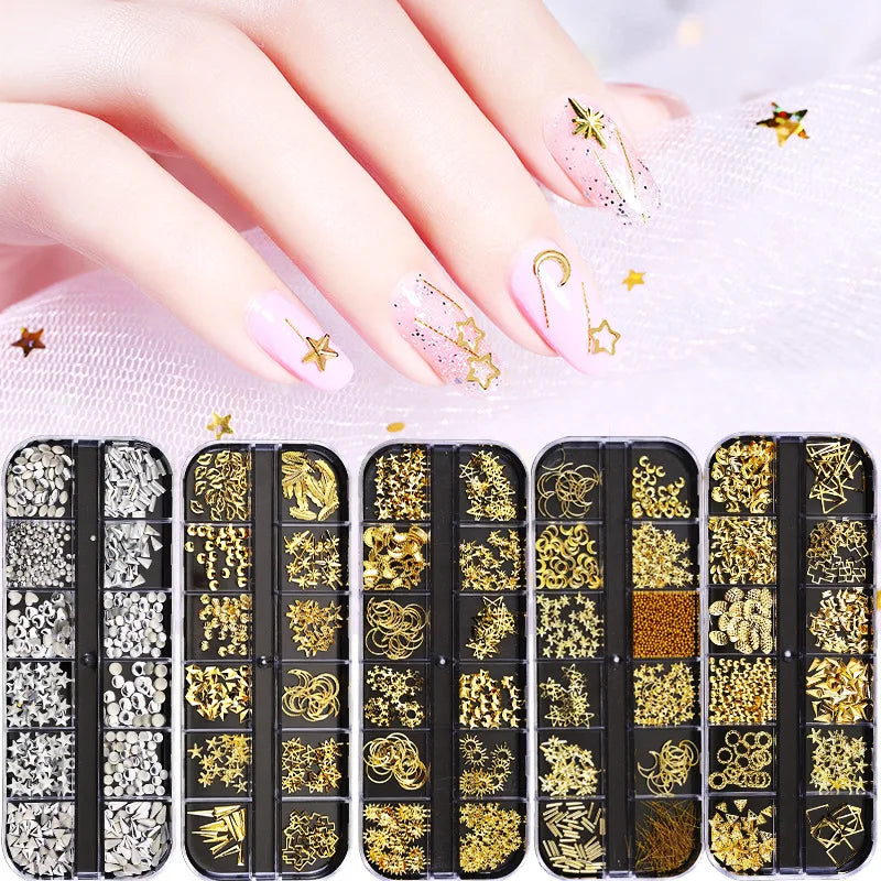 3D Diamond Nail Art Decorations Japanese Style Alloy High Quality 39 Designs Nail Art Accessories Wholesale Supplies