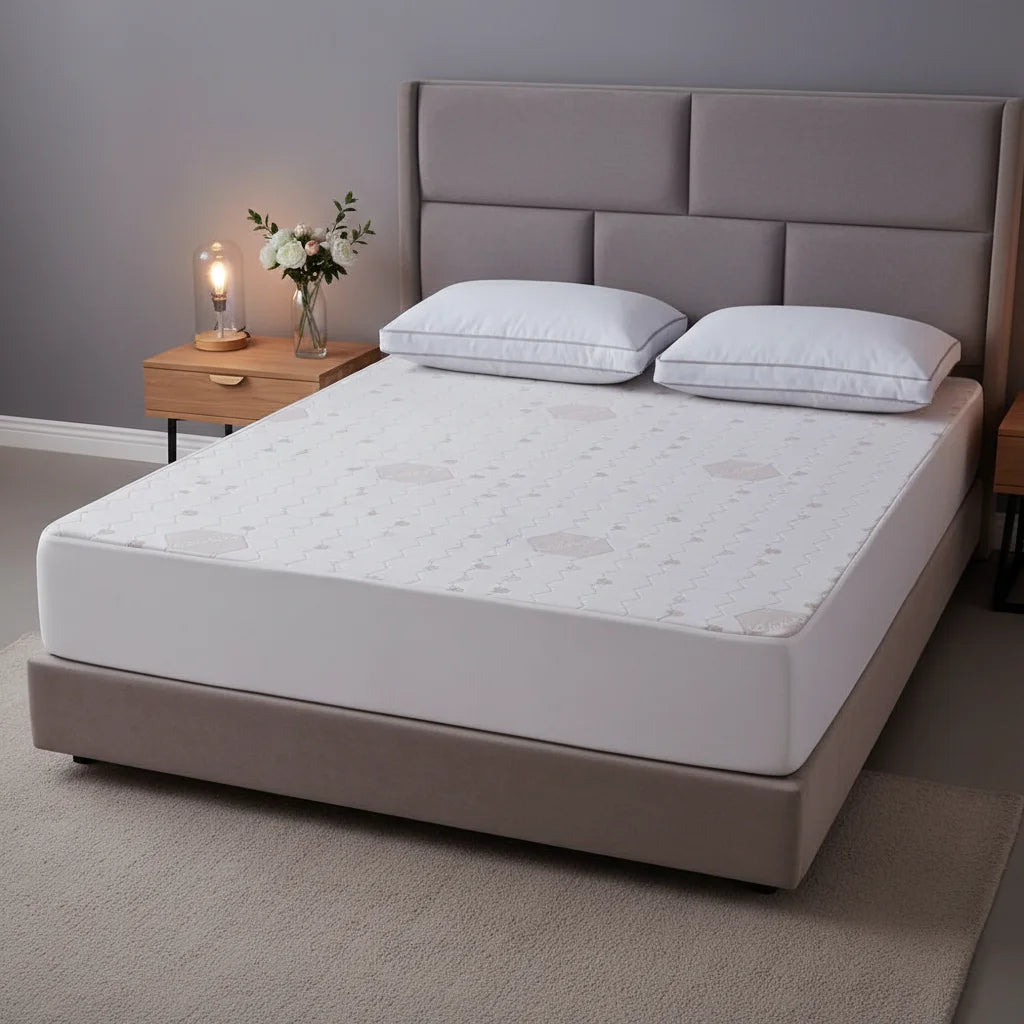 Copper Waterproof Mattress Protector Plain Knitted Style Mattress Cover